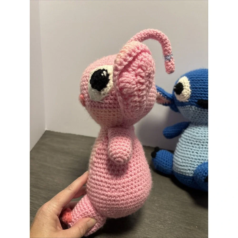 Angel & Stitch -Lilo & Stitch Disney Plush Handmade Crochet Amigurumi 11‎ Inch